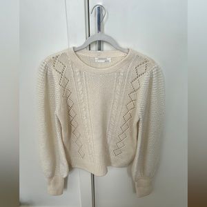 Anthropologie soft white sweater